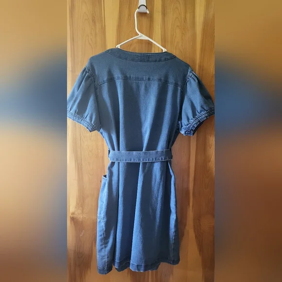 Maurices Blue Denim Dress with Belt - Picture 2 of 3